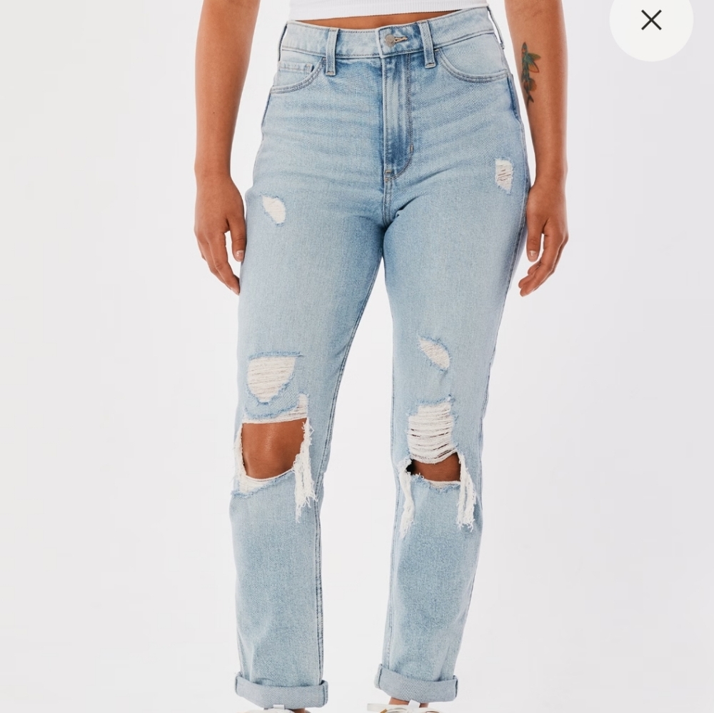 Hollister Ultra high-rise mom jean, women's 00